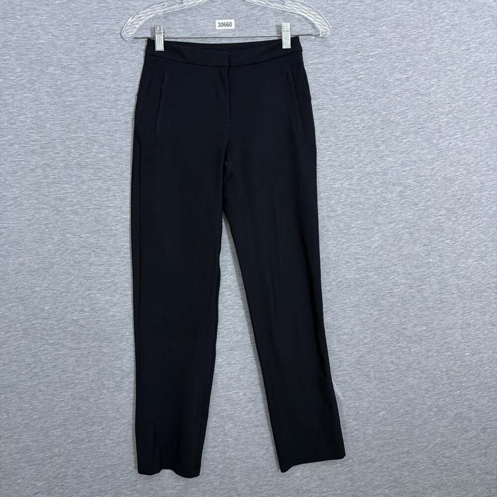 Lululemon Women's Size 0 Black On The Move Ponte Pant Straight Leg Zip Pockets